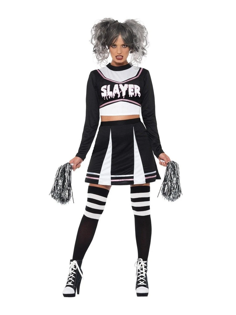 Smiffy's Cheerleader Gothic Halloween Costume 3 Smiffy's Cheerleader Gothic Halloween Costume