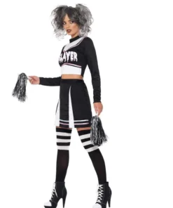 Smiffy's Cheerleader Gothic Halloween Costume