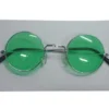Carnival Products Womens Hippie Green Round Glasses Rock Star Costume Sunglasses
