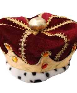 Sweidas Plush Red Royal Coronation Crown Womens