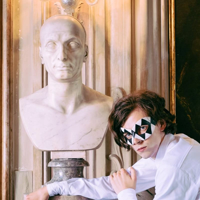 Carta Alta Mens Harlequin Black And White Venetian Masquerade Mask 5 Carta Alta Mens Harlequin Black And White Venetian Masquerade Mask