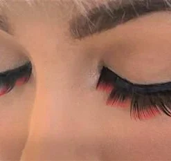 Carnival Products Jagged False Eyelashes With Red Tips