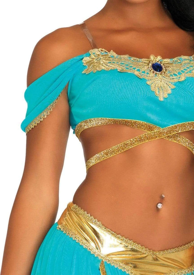 Leg Avenue Jasmine Oasis Princess Arabian Sexy Belly Dancer Genie Womens Costume 5 Leg Avenue Jasmine Oasis Princess Arabian Sexy Belly Dancer Genie Womens Costume