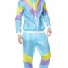 Karnival Costumes 80s Shell Suit Tracksuit Costume For Men