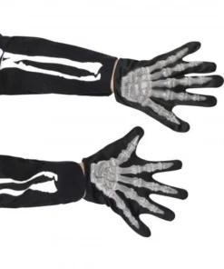 Smiffy's Skeleton Gloves For Children