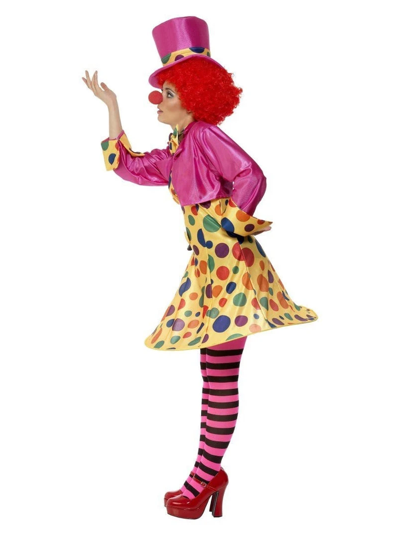 Smiffys Lady Clown Costume Multi Coloured Womens 4 Smiffys Lady Clown Costume Multi Coloured Womens