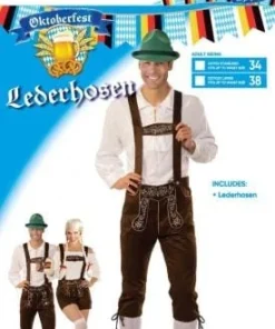 Tomfoolery Lederhosen Male M-L Up To Waist 34"