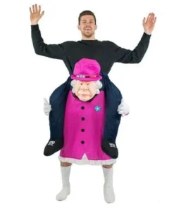 Bodysocks Queen Elizabeth Piggyback Costume