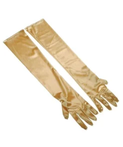 Interalia Evening Gloves Long Gold 1920's Elbow Length 20's Costume Accessory