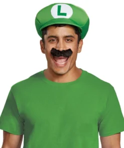 Disguise Super Mario Bros Luigi Hat And Moustache Kit Mens