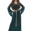 Smiffy's Womens Maid Marion Medieval Emerald Fancy Dress Costume