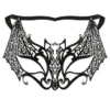Sweidas Metal Masquerade Mask Black Bat Filigree 2 Sweidas Metal Masquerade Mask Black Bat Filigree