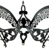 Sweidas Metal Masquerade Mask Black Butterfly Filigree 1 Sweidas Metal Masquerade Mask Black Butterfly Filigree