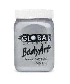Global Colours Silver Metallic Body And Face Paint