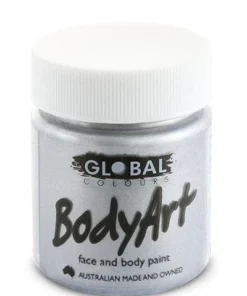 Global Colours Silver Metallic Body And Face Paint