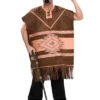 Tomfoolery Mens Mexican Poncho Brown 2 Tomfoolery Mens Mexican Poncho Brown