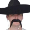 Carnival Products Mexican Black Moustache Western Bandit Costume Mo Mens