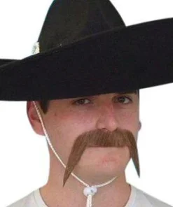 Carnival Products Mexican Brown Moustache Western Cowboy Bandit Costume Mo Mens