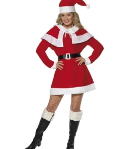 Smiffy's Miss Santa Fleece Santa's Helper Adult Costume