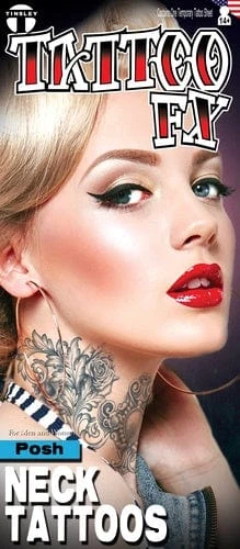 Tinsley Transfers Posh Neck Temporary Tattoo Womens 3 Tinsley Transfers Posh Neck Temporary Tattoo Womens