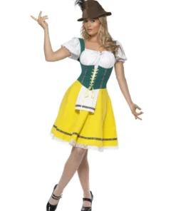 Smiffys Oktoberfest Costume Female Yellow And Green 9 Smiffys Oktoberfest Costume Female Yellow And Green