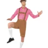 Smiffy's Oktoberfest Mr Bavarian Light Brown Short Lederhosen Costume