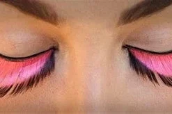 Carnival Products Oversized Pink & Black False Eyelashes Womens