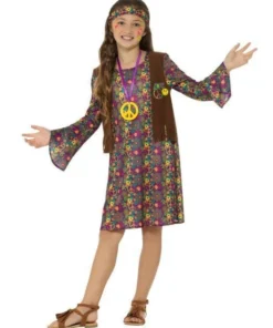 Smiffys Peace Love Hippie Girl Childrens 60's Costume