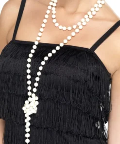 Smiffy's Womens Pearl Coloured 1920's Flapper Costume Beads