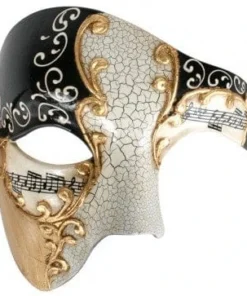 Tomfoolery Phantom Black And Gold Mask Buy Costumes