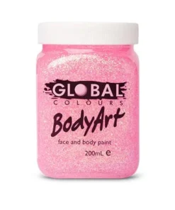 Global Colours Pink Glitter Body And Face Paint