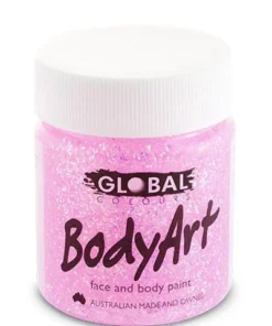 Global Colours Pink Glitter Body And Face Paint