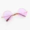 Sweidas Hippie Pink Round Glasses Rock Star Costume Sunglasses Womens
