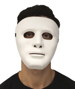 Sweidas Plain White Blank Full Face Mask Costume Disguise