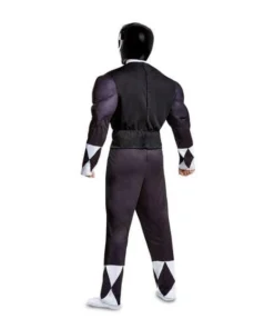 Disguise Mens Power Rangers Mighty Morphin Black Ranger Adult Costume