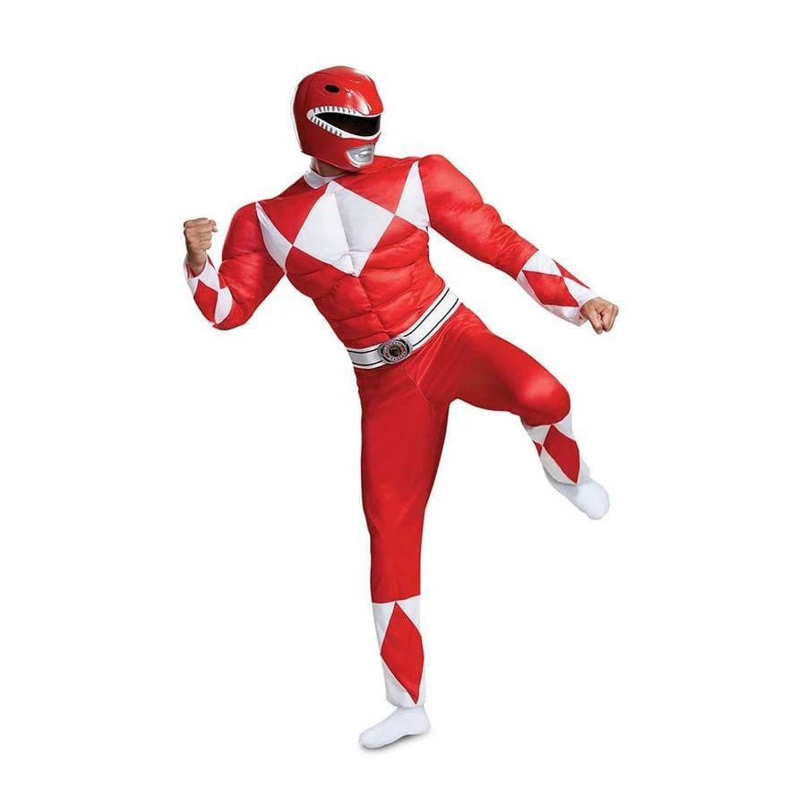 Disguise Power Rangers Mighty Morphin Red Ranger Adult Costume 3 Disguise Power Rangers Mighty Morphin Red Ranger Adult Costume