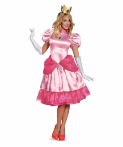 Disguise Womens Super Mario Princess Peach Deluxe Adult Costume