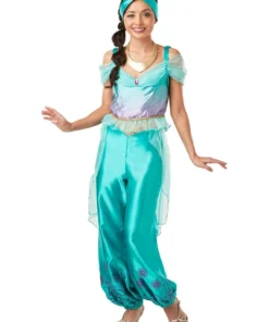 Rubies Princess Jasmine Deluxe Women's Disney Costume Womens 7 Rubies Princess Jasmine Deluxe Women's Disney Costume Womens