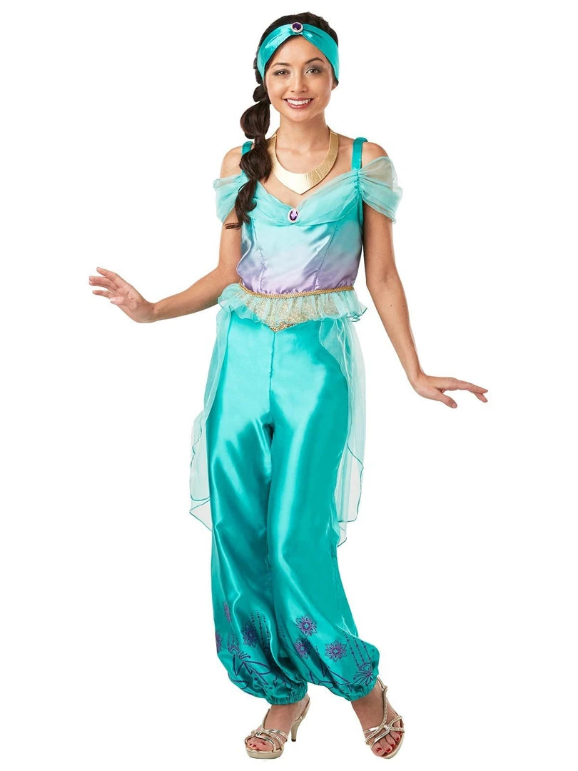 Rubies Princess Jasmine Deluxe Women's Disney Costume Womens 5 Rubies Princess Jasmine Deluxe Women's Disney Costume Womens