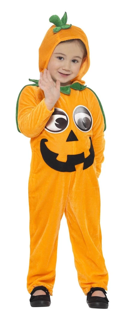 Smiffy's Pumpkin Hooded Jumpsuit Toddler Halloween Costume Kids 4 Smiffy's Pumpkin Hooded Jumpsuit Toddler Halloween Costume Kids