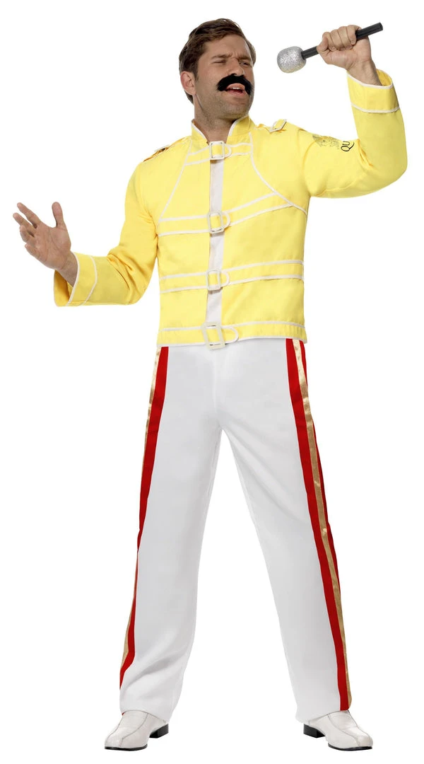 Smiffy's Freddie Mercury Queen 80s Pop Star Costume 3 Smiffy's Freddie Mercury Queen 80s Pop Star Costume