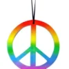 Carnival Products Rainbow Peace Sign Necklace 2 Carnival Products Rainbow Peace Sign Necklace