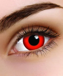ColourVue Womens Red Devil Contact Lenses Halloween Eye Contacts 3 Months