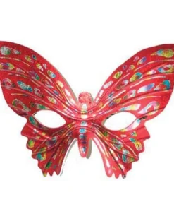 Tomfoolery Butterfly Red Masquerade Ladies Costume Mask