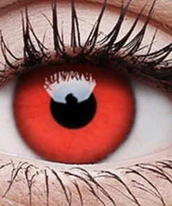 ColourVue Womens Red Devil Single Use Contact Lenses Halloween Eye Contacts