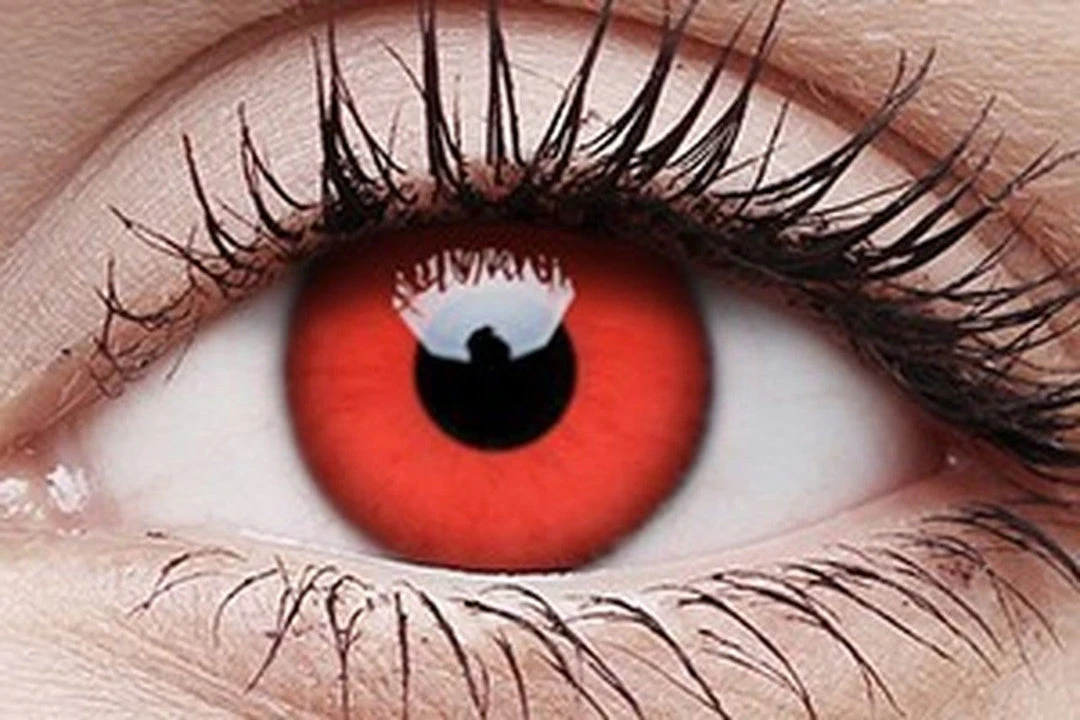 ColourVue Womens Red Devil Single Use Contact Lenses Halloween Eye Contacts 3 ColourVue Womens Red Devil Single Use Contact Lenses Halloween Eye Contacts