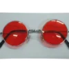 Carnival Products Hippie Red Round Glasses Pop Star Costume Sunglasses Womens