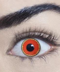 Interalia Womens Red Vampire Eyes Halloween Contact Lenses 1 Day Single Use