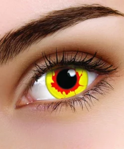 ColourVue Buy Costumes Reignfire Red & Yellow Coloured Contact Lenses