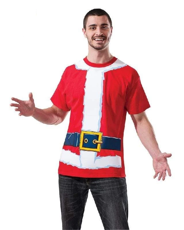 Rubie's Santa Novelty Christmas T-Shirt Womens 3 Rubie's Santa Novelty Christmas T-Shirt Womens